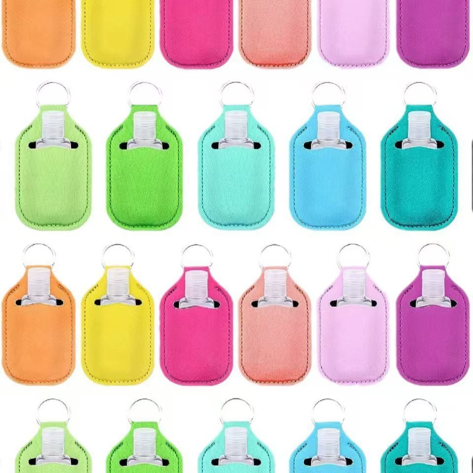 Твердый цветной материал для дайвинга, чехол для хранения дезинфицирующего средства для рук с принтом, разделенная бутылка, защитный чехол для антибактериальной жидкости, трансграничная поставка