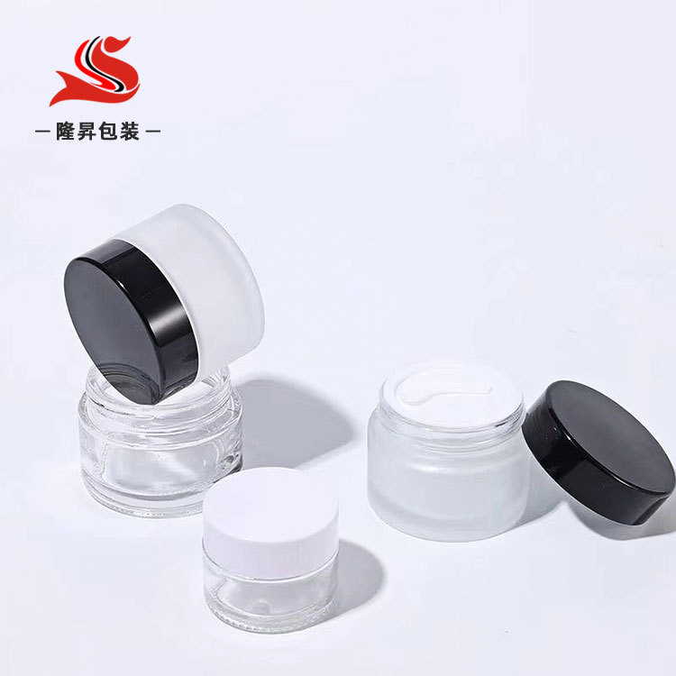 厂家批发10-100g蒙砂膏霜玻璃 可定制logo 化妆品分装瓶量大优惠