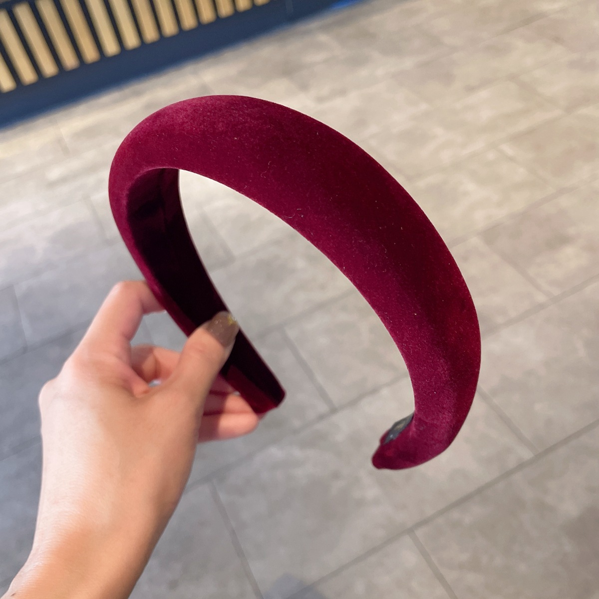 Otoño y invierno Meilade coreano retro estricto esponja cabeza de banda nueva variedad de terciopelo alto cráneo ancho banda de cabello mayorista