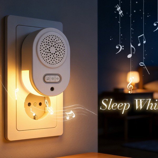 Lâmpada noturna RGB de luz quente e ruído branco para quarto, produto novo e mais vendido, atacado direto da fábrica._voghion.com