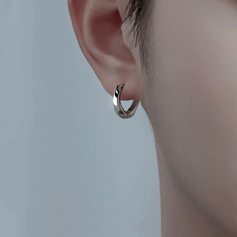 Mobius Fashion Simple Simple Ear Ring Earrings Men's Advanced Earrings Ear Holes Ear Accessories Niche Design Ear Buckle