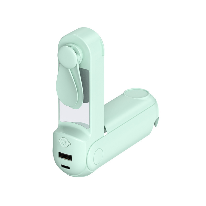 夏の新入生屋外ハンドヘルドポータブル USB ミニファン多機能スマート 5 イン 1 デスクトップファン|undefined