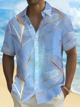 L 31488 Hawaiian Wave 3D Print Short Sleeve Shirt ������ӡ