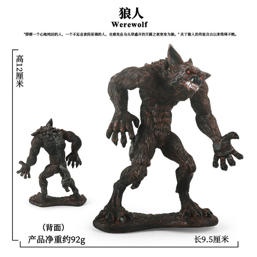 Simulated animal model solid Wolverine warrior toy jungle wild animal ornaments hand-made children's gift