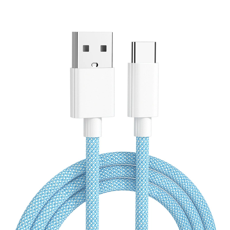 100W кабель для быстрой зарядки Type-C+USB в цветной оплётке, подходит для Huawei и Apple 14, PD кабель для быстрой зарядки и передачи данных