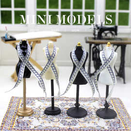 DOLLHOUSE微缩场景模型 娃娃屋配件展示架迷你模特尺子组合B222-3