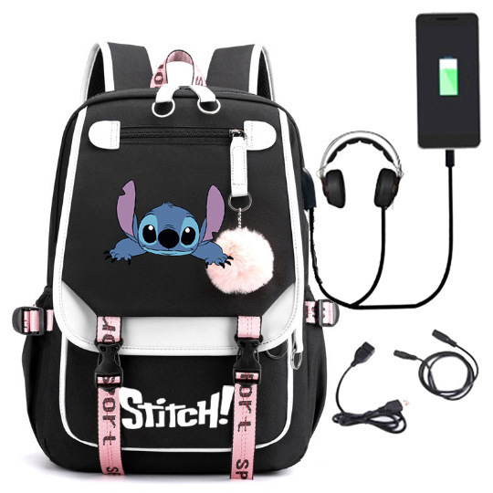 School bag with usb charger