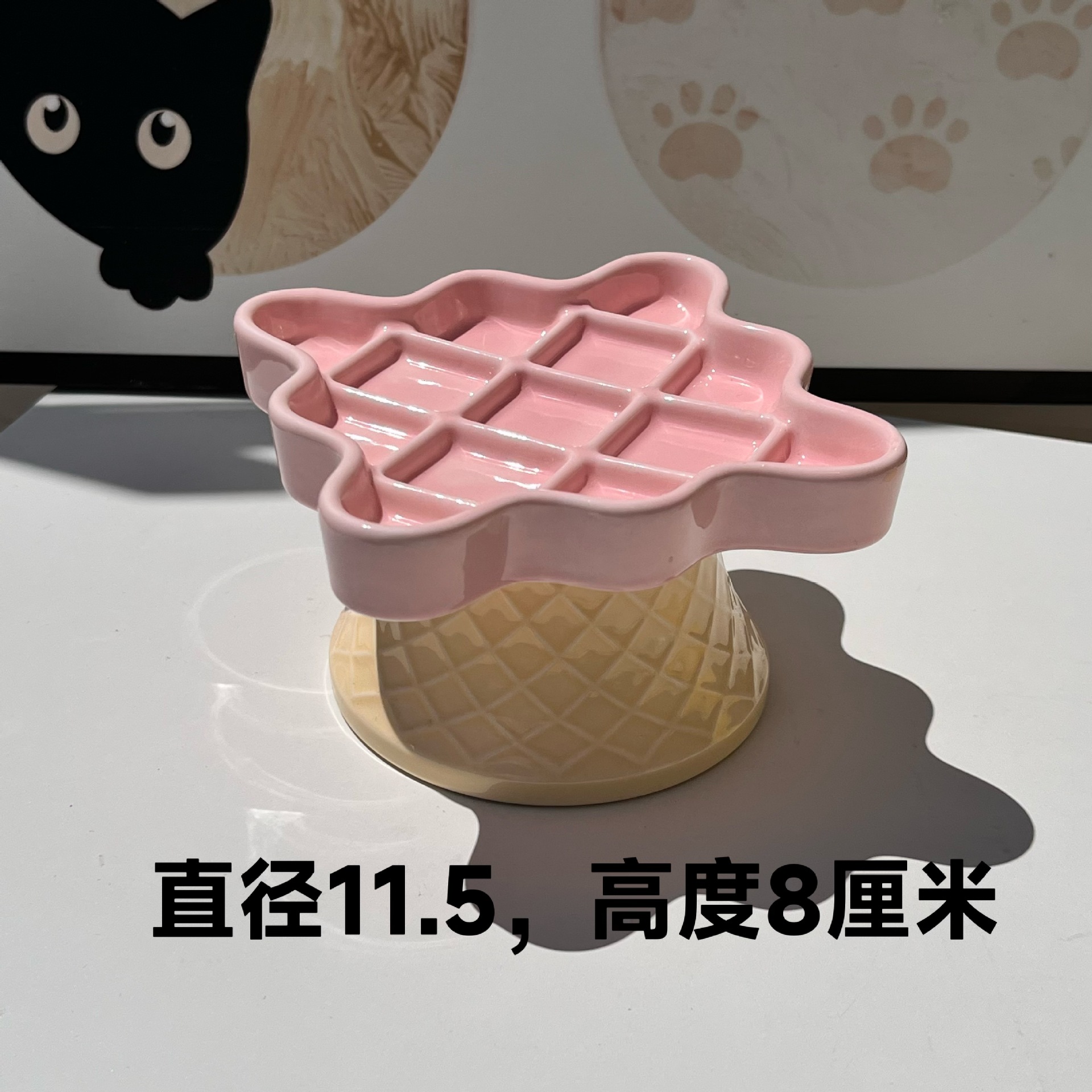 핑크 와플 하이 레그