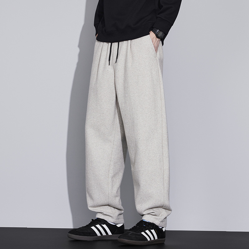 2025 nuevo otoño japonés vintage lana casual pantalones en forma de hombre sueltos estilo americano