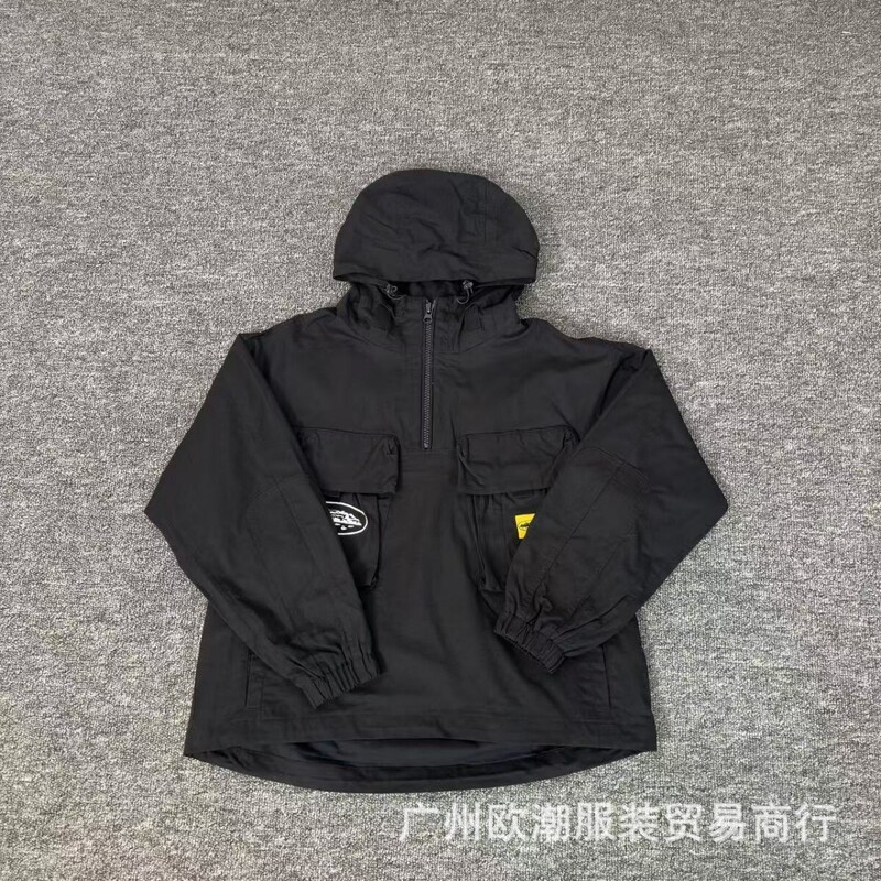 跨境美式cort刺绣恶魔岛棉服男女秋冬季ins高街棉衣连帽外套冬季|undefined
