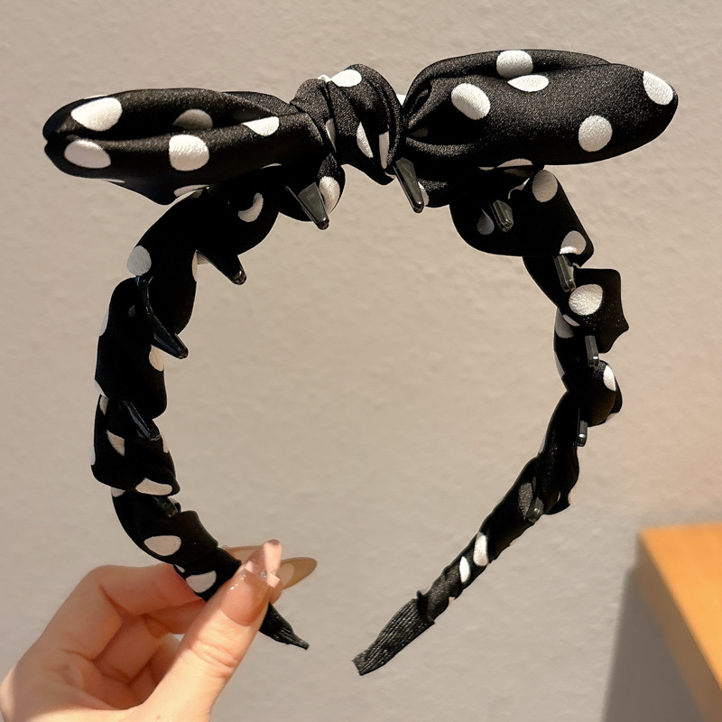 Diámetro flash Louis princesa de París, banda de cabello para la mujer no estrangulada, banda de cabello para lavar la cara, cabeza de cabeza alta con dientes antideslizantes, toque de cabello para el cabello