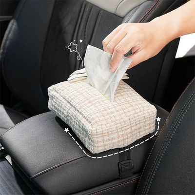Car tissue box/set, Box, Fabric Seat Back Hanging