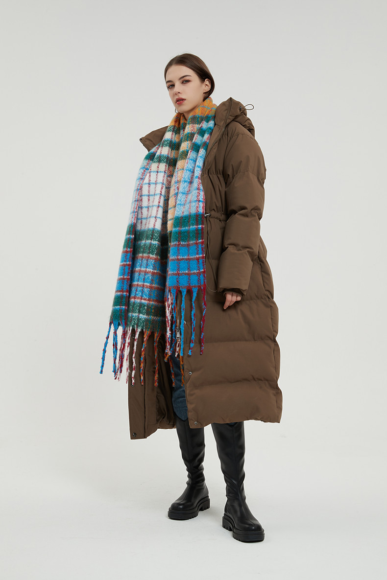 Neu Imitation Mohair Regenbogen Plaid frauen Winter Schal Verdickt Warme Schal_voghion.com