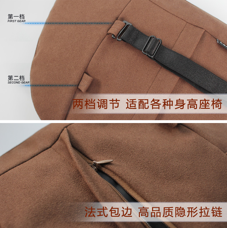 Punching headrest suede suitable for Mercedes-Benz S-Class Maybach punching neck pillow car pillow 5 series neck waist pillow