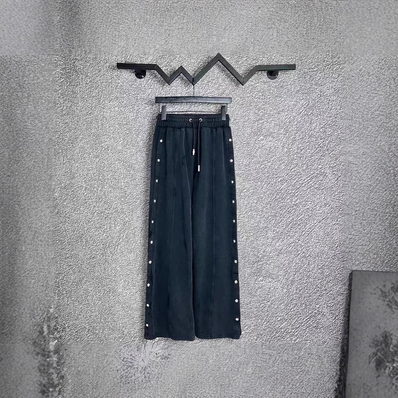 Correct Version of Chrome Hearts New Ch Button Casual Slit Pants Loose and Versatile for Men and Women