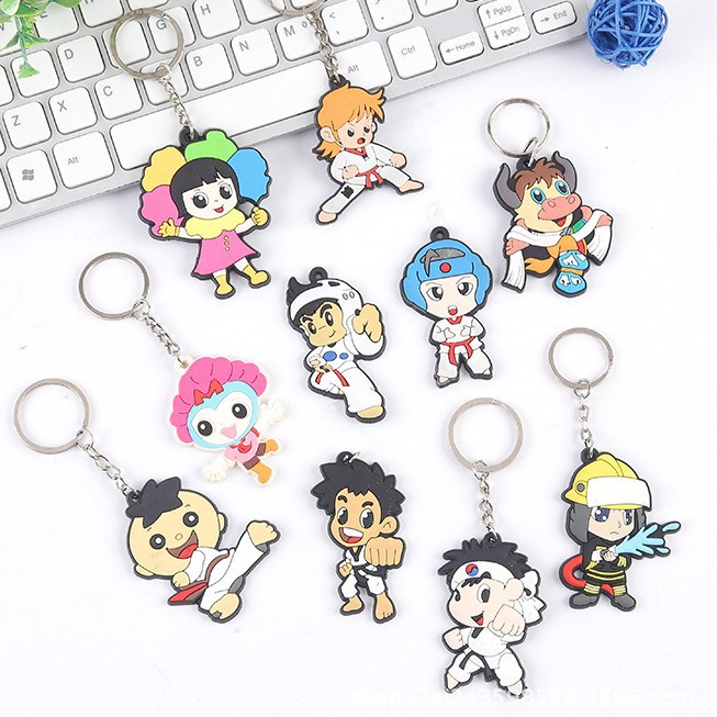 工厂滴塑定制PVC软胶钥匙扣定制可爱个性钥橡胶匙扣配件来图定制