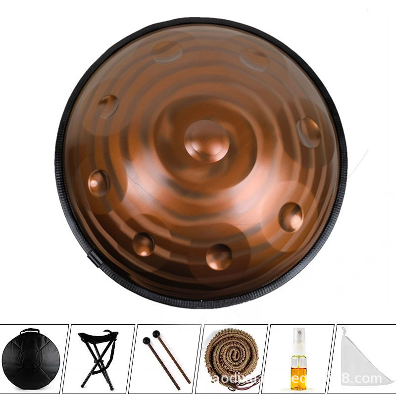 Instrumentos musicales Disco de mano Batería Handpan de grado profesional Disco de mano 440Hz 432HZ Tambor etéreo Tambor de lengua de acero Exclusión transfronteriza