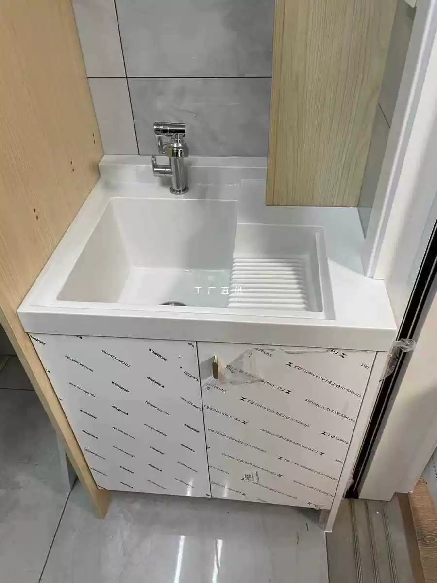 ✅ Умывальник для балкона с угловым вырезом, раковина для стирки из кварцевого камня, раковина для ручной стирки со встроенной столешницей для раковины