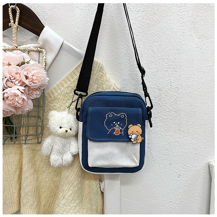 곰 스타일 블루 + 핀 + 곰 펜던트