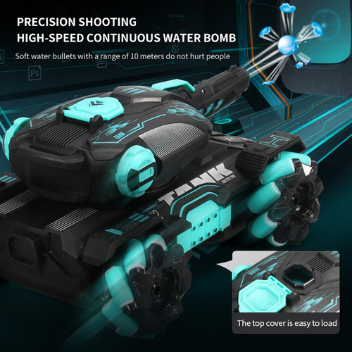 Cross-border new product water bomb remote control tank car gesture sensor remote control four-wheel drive stunt drift battle armored vehicle toy