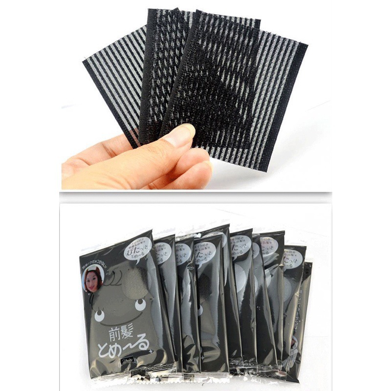 Liuhai Stickers, Leaving Sea Stickers, Fixed Hair Stickers to Prevent Bending, Magic Stickers, Black 2 Pieces