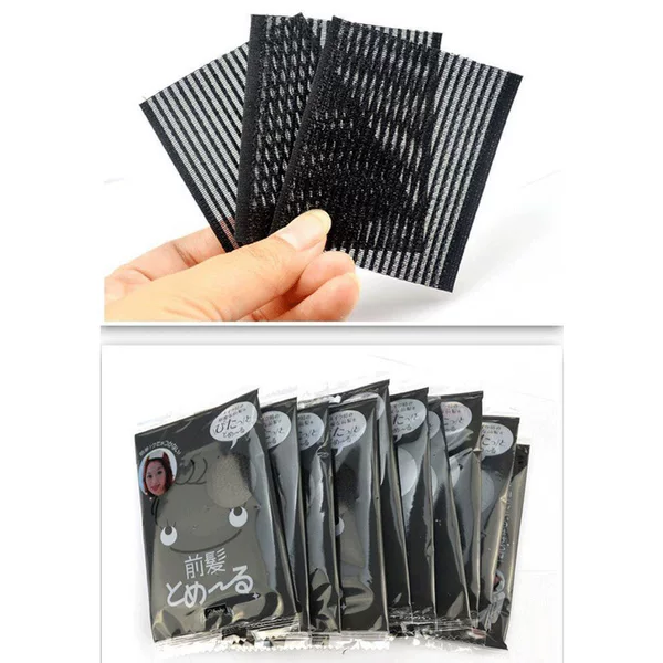 Liuhai Stickers, Leaving Sea Stickers, Fixed Hair Stickers to Prevent Bending, Magic Stickers, Black 2 Pieces