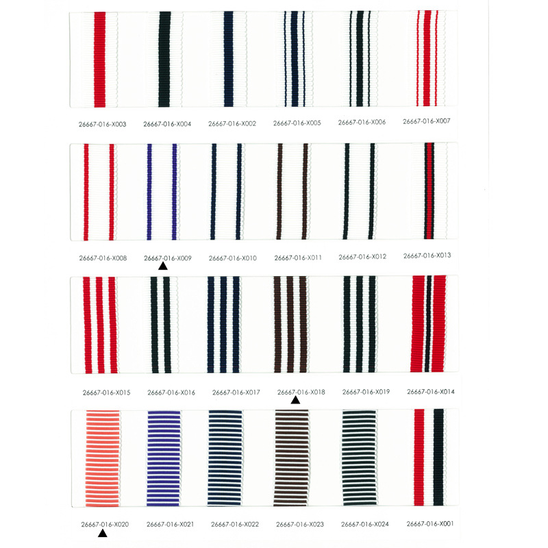 Yao Ming nuevo en stock sombrero teñido en hilo de poliéster con encaje teñido en hilo de rayas rojas, blancas y azules con cinta de ropa de borde ondulado