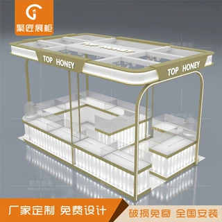 商场多经点位金包银珠宝玻璃展示柜定制不锈钢首饰柜台黄金珠宝柜