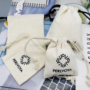 Semi-Drift Canvas Flat Flap Pocket Pants Toy Bracelet Storage Bag Douyin Xiaohongshu Live Broadcast Jewelry Packaging Can Be Printed with Logo