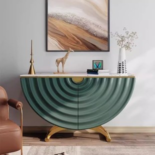 Italian-Style Light Luxury Entrance Table, High-End Luxury Stone Entrance Cabinet, Modern Simple Entrance Storage Cabinet, Table