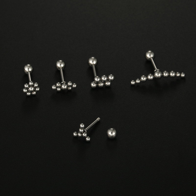 Daily Occasion 316L Stainless Steel Material Geometric Pattern 16K Real Gold Plated Stainless Steel PVD Coated Stone-Free Geometric Plating Simple Style Ear Studs For Unisex