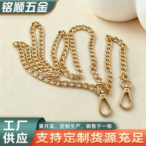 Manufacturer Wholesale Thick Chain 1.1m Nk Flat Chain Suitable for Large Metal Clasp Bags over 15cm, Single Shoulder Chain