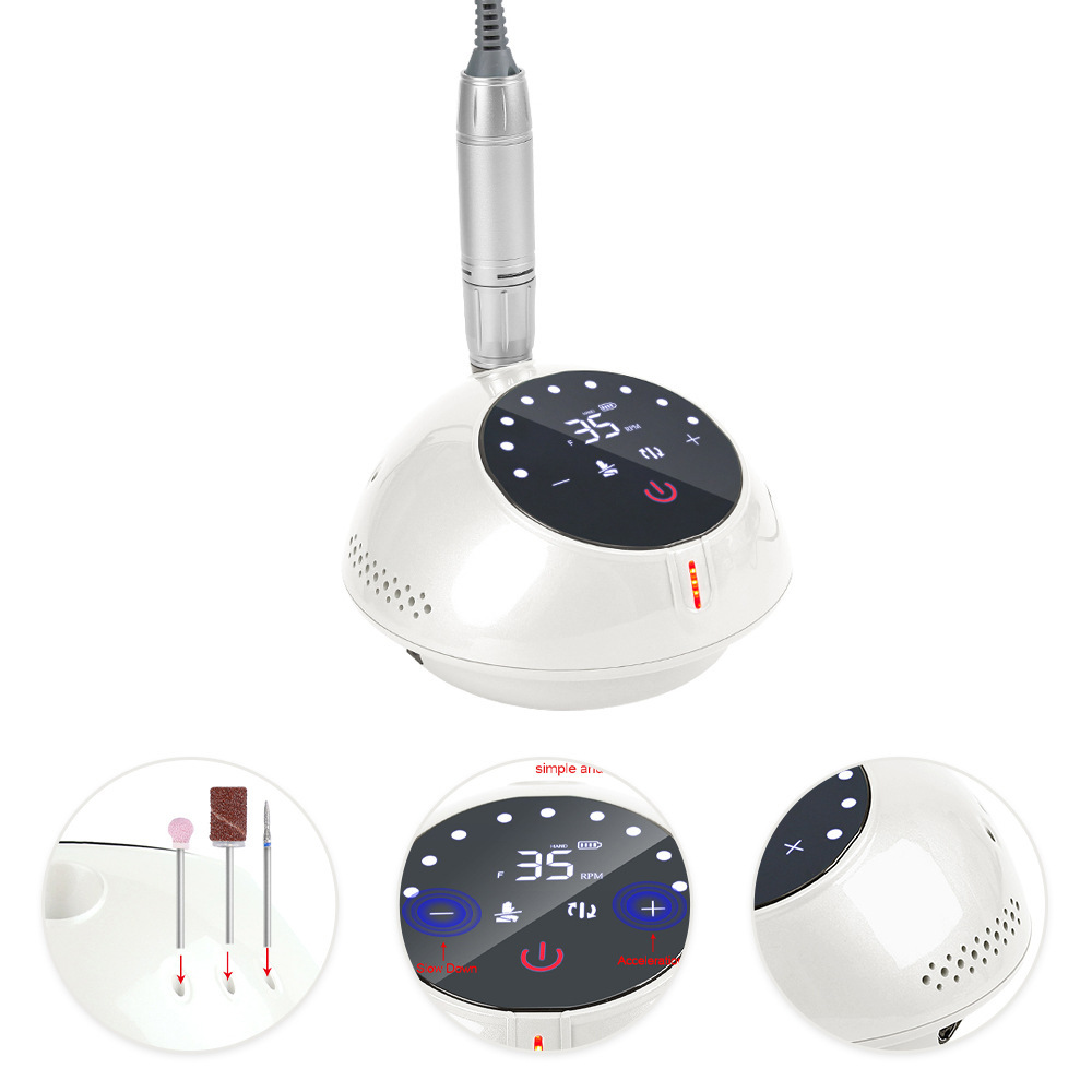 JIMDOA cepillo de carbono personalizado transfronterizo máquina de pulido de uñas pantalla LCD herramienta automática de pulido de uñas