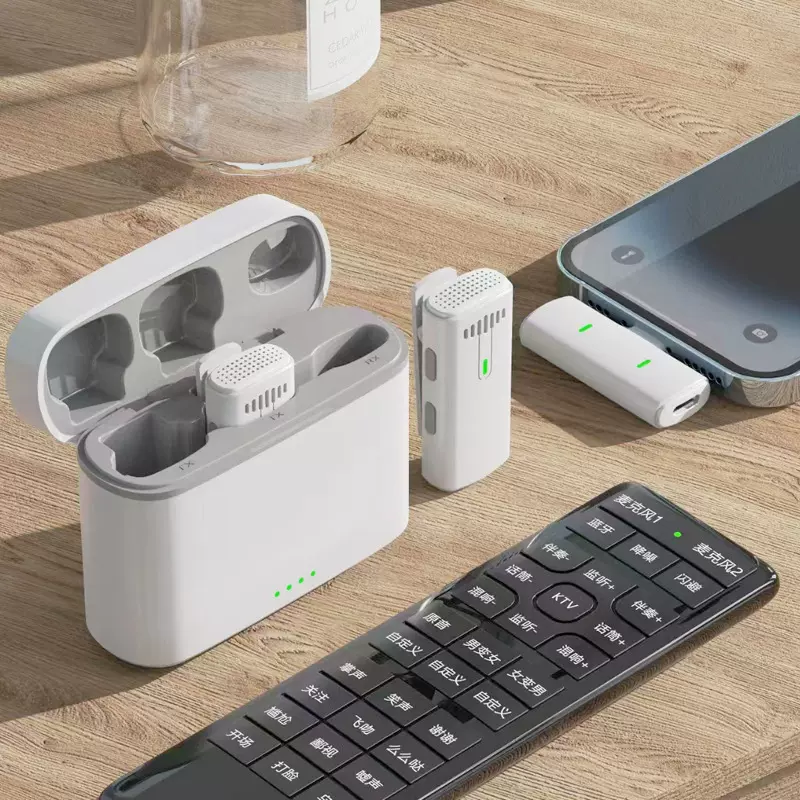 无线领夹麦克风自带声卡遥控专业手机直播设备降噪便携蓝牙麦克风