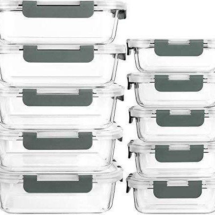 10 조각 세트 직사각형 1040ml × 5 410ml × 5