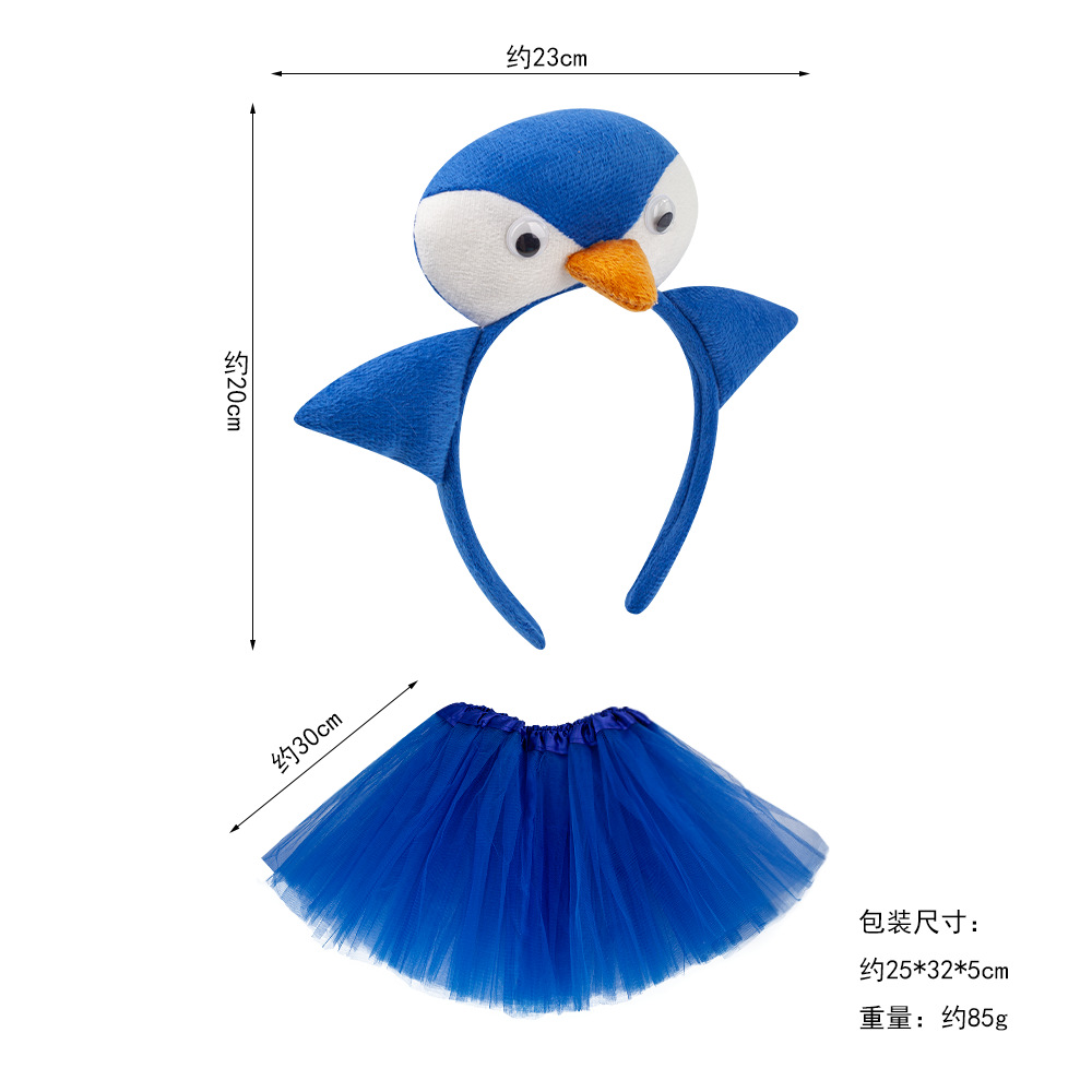 Diademas de animales de Halloween, accesorios para actuaciones infantiles, diademas de pingüino pequeño, diademas de pájaro, loro, búho, golondrina image 11