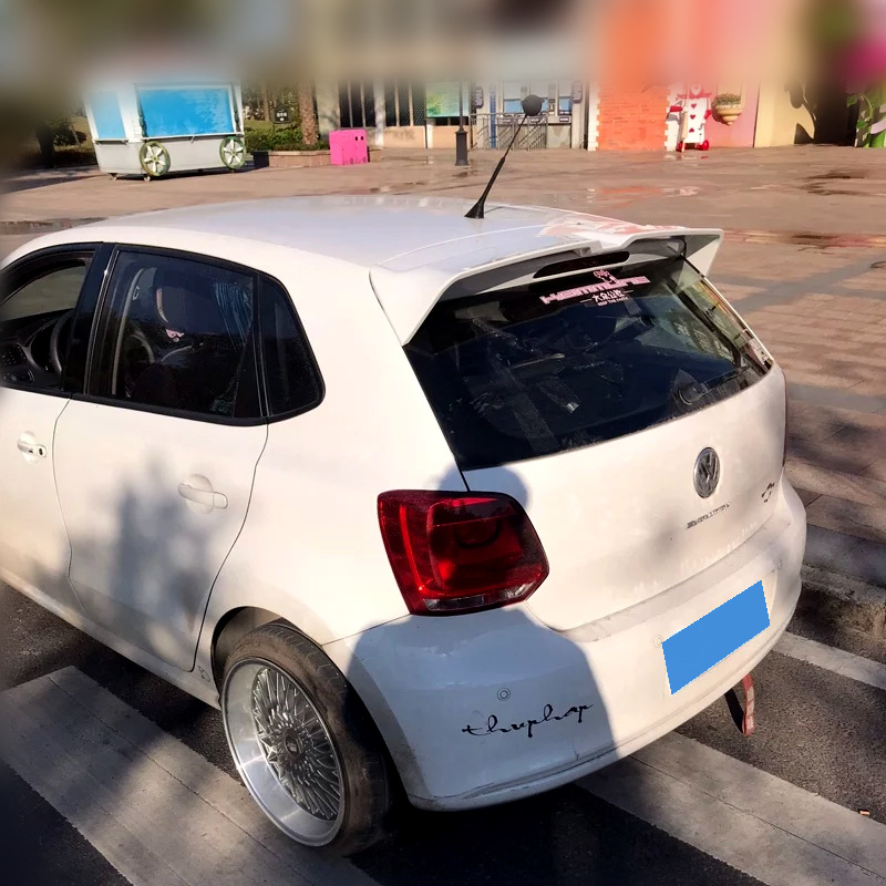 Suitable for 2011-2018 Volkswagen Polo Rear Wing Polo Modified Oding Carbon Fiber Pattern Top Wing Spoiler