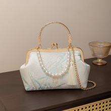 优雅古风汉服旗袍包包手提复古中式手拎包中国风单肩斜挎口金包