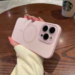 アップル16proamx携帯ケースの新型iPhone15マグネット式液体シリコンカバーを適用します。