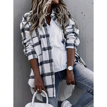 Y 28629 Plaid Shirt Coat �������г������׿羳����ͨ����