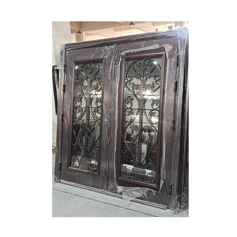 Direct Sale of Wrought Iron Courtyard Glass Iron Doors, Rust-Proof Doors, Entry Doors, Anti-Theft Doors, Hot-Dip Galvanized Double-Leaf Wrought Iron Gates Direct Sale of Wrought Iron Courtyard Glass Iron Doors, Rust-Proof Doors, Entry Doors, Anti-Theft Doors, Hot-Dip Galvanized Double-Leaf Wrought Iron Gates