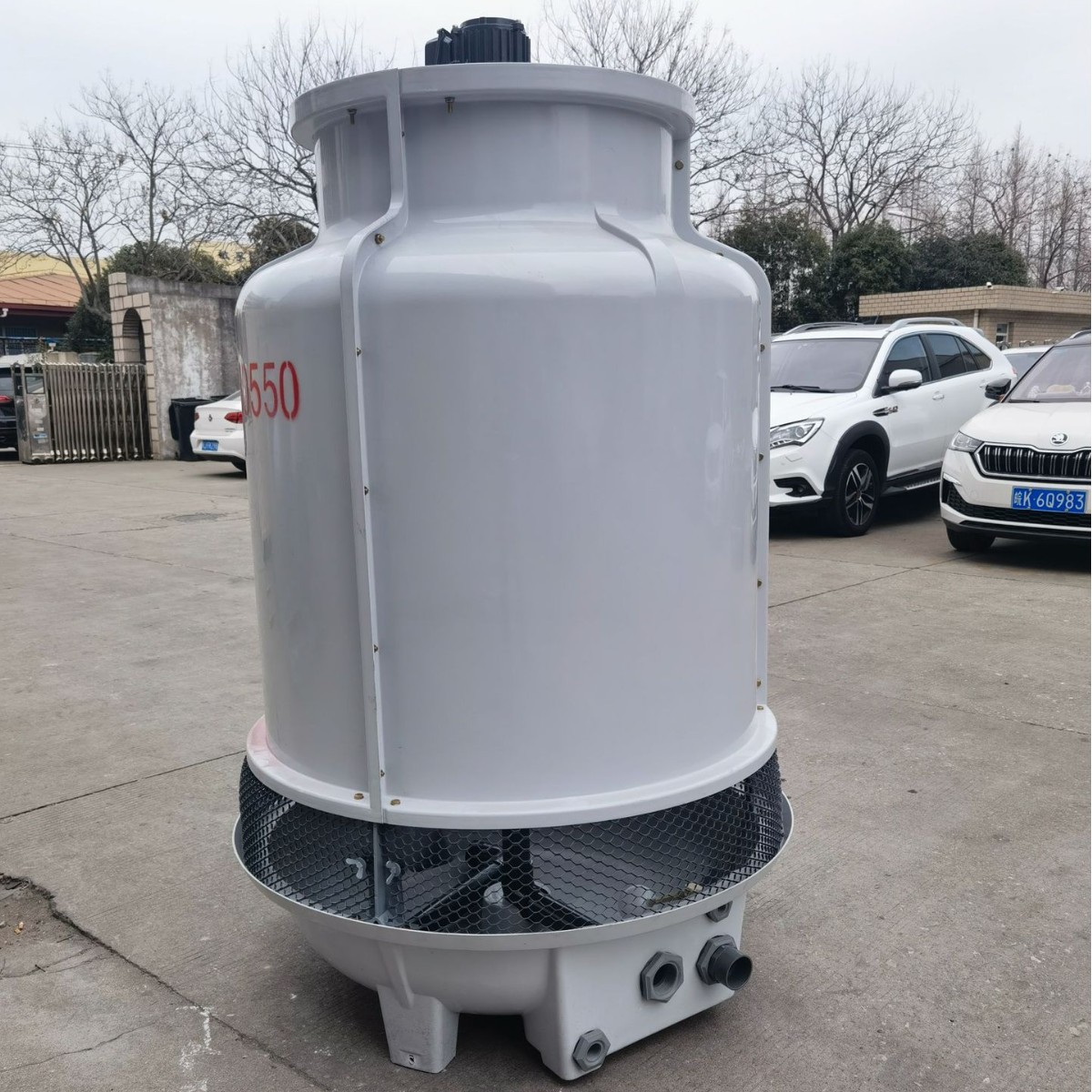 玻璃钢圆形冷却塔20吨高温凉水塔小型整塔冷水机注塑机用