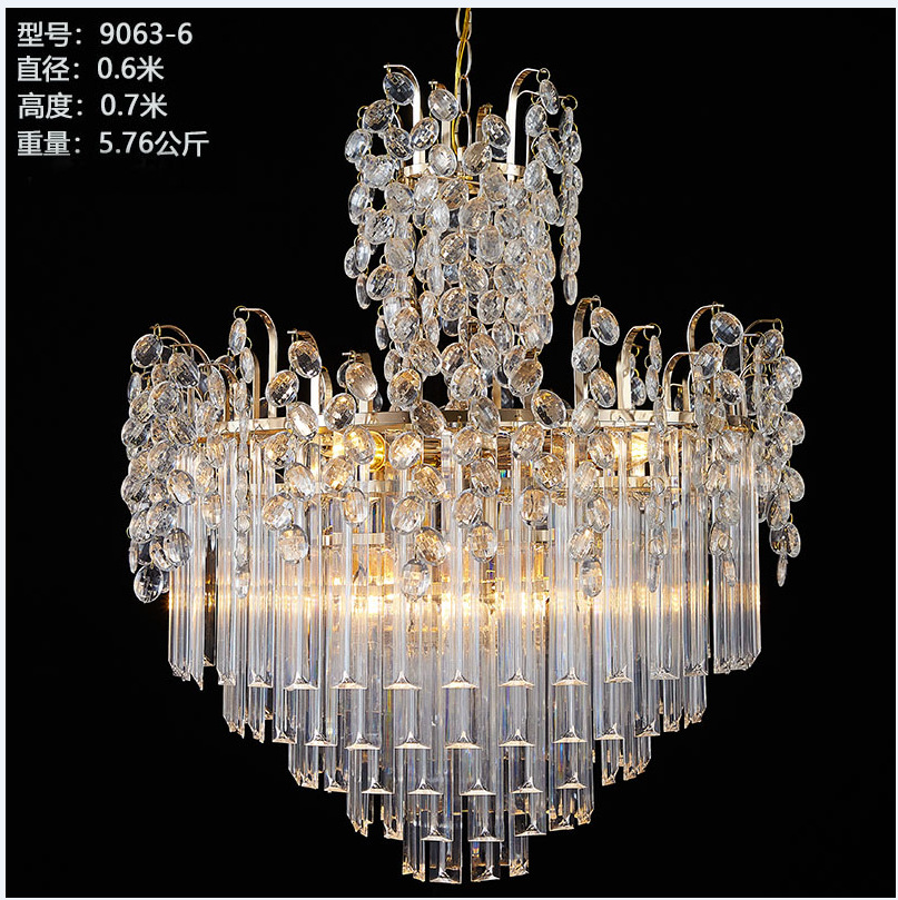 Lámparas de araña de cristal para decoración de salones de boda en hoteles, iluminación decorativa de hierro para techos, luces de escenario, accesorios para bodas. image 8