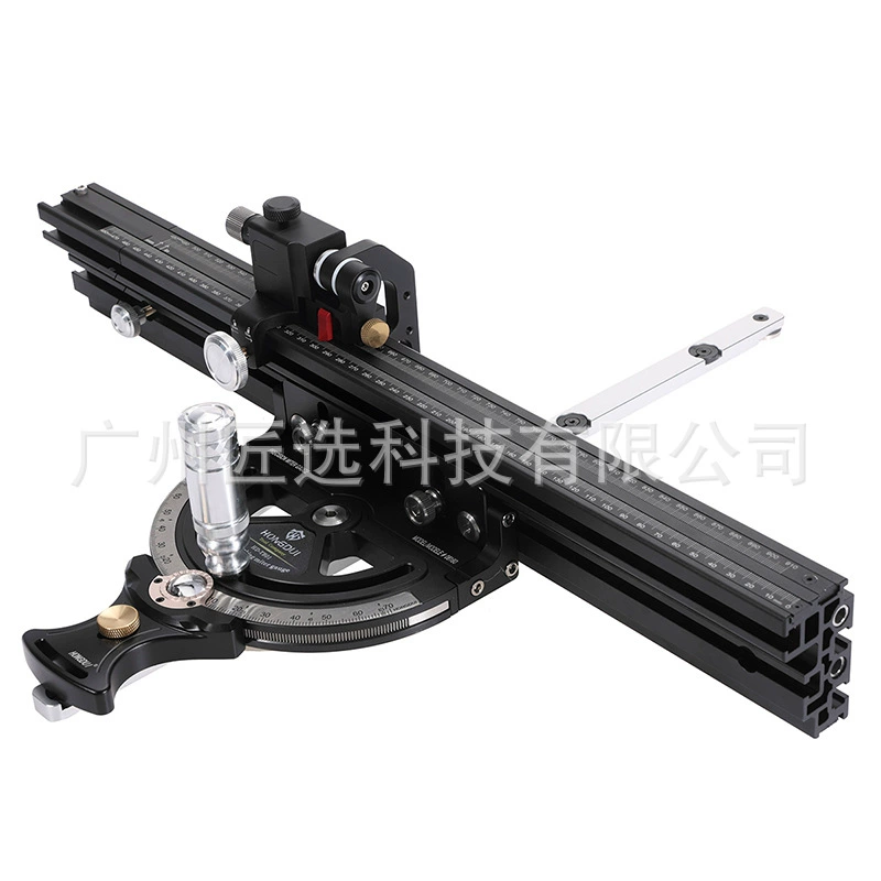 Деревообрабатывающий стол Шкала с нажимной ручкой Настольная пила Бакер Предельная линейка Переоборудование нажимного стола DIY Вспомогательный инструмент Hong Pair