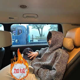 潮牌小香风连帽卫衣男春秋潮流重磅粗花呢宽松套头百搭长袖上衣潮