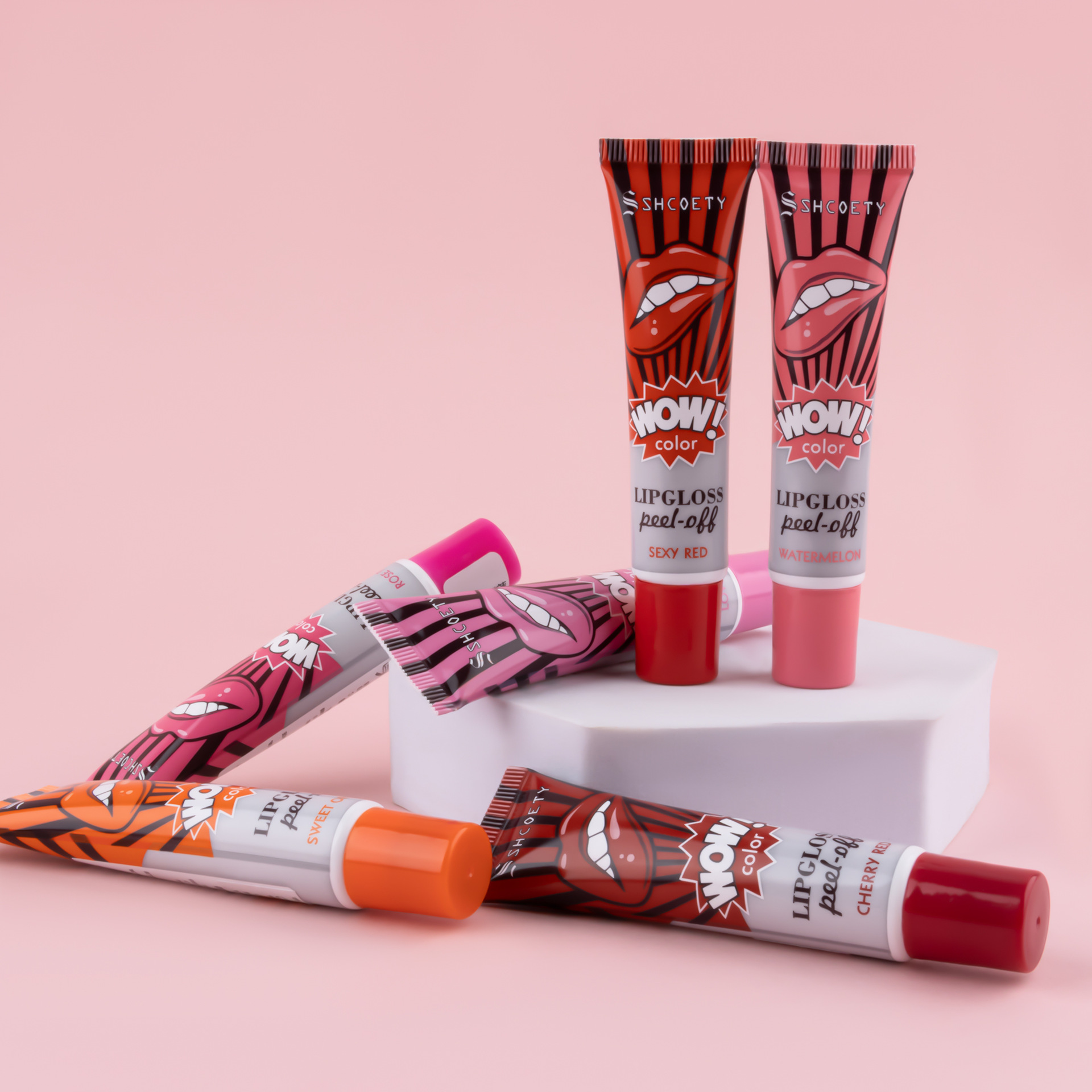 SHCOETY peel-off lipstick, Moisturizing lip mask, lip gloss, stretch, waterproof, non-fading, non-stick, Sexy lip gloss, cross-border undefined