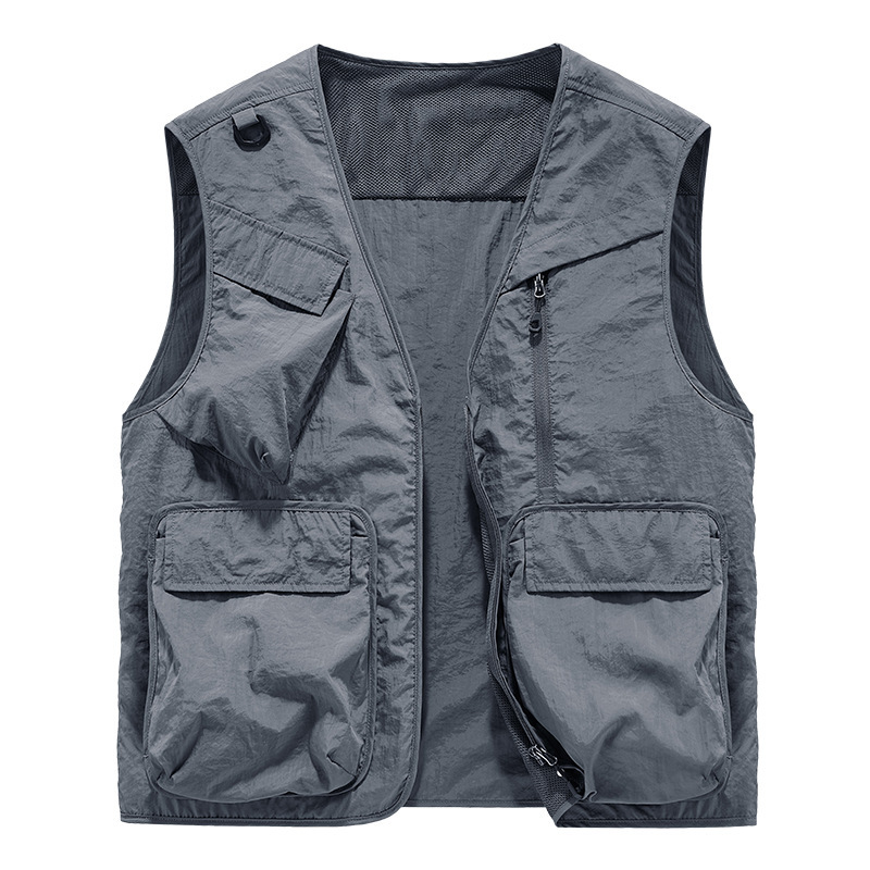 Multi-Pocket Vest Men's Vest Outdoor Leisure Photography Vest Quick-Drying Waterproof Group Building Activity V-Neck Thin 6927 Multi-Pocket Vest Men's Vest Outdoor Leisure Photography Vest Quick-Drying Waterproof Group Building Activity V-Neck Thin 6927