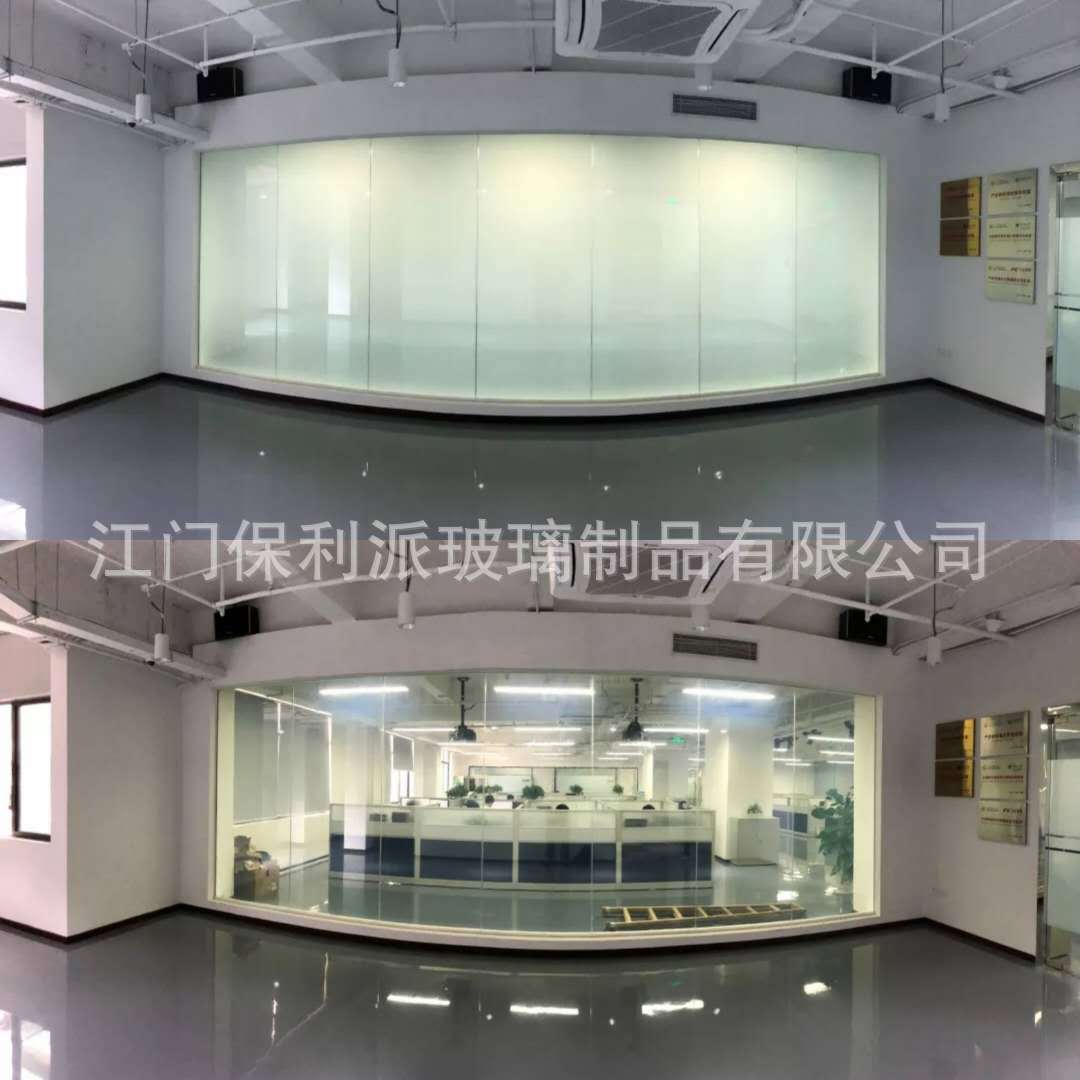 厂家供应通电透明玻璃 电控玻璃 雾化调光玻璃 智能开关玻璃