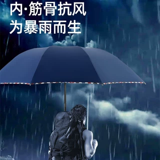 批发手动10骨加厚女士折叠大雨伞晴雨两用遮阳男士伞高级感太阳伞