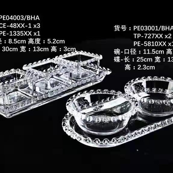 Plato de cristal para frutas con diseño de corazón de melocotón y base alta, 32 cm, cubierta de cristal antipolvo, cuenco de cristal con lunares, plato ovalado de cristal para frutas